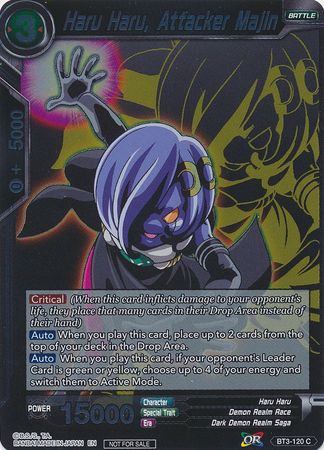 Haru Haru, Attacker Majin (Event Pack 3 - 2019) (BT3-120_PR) [Promotion Cards] | Shuffle n Cut Hobbies & Games