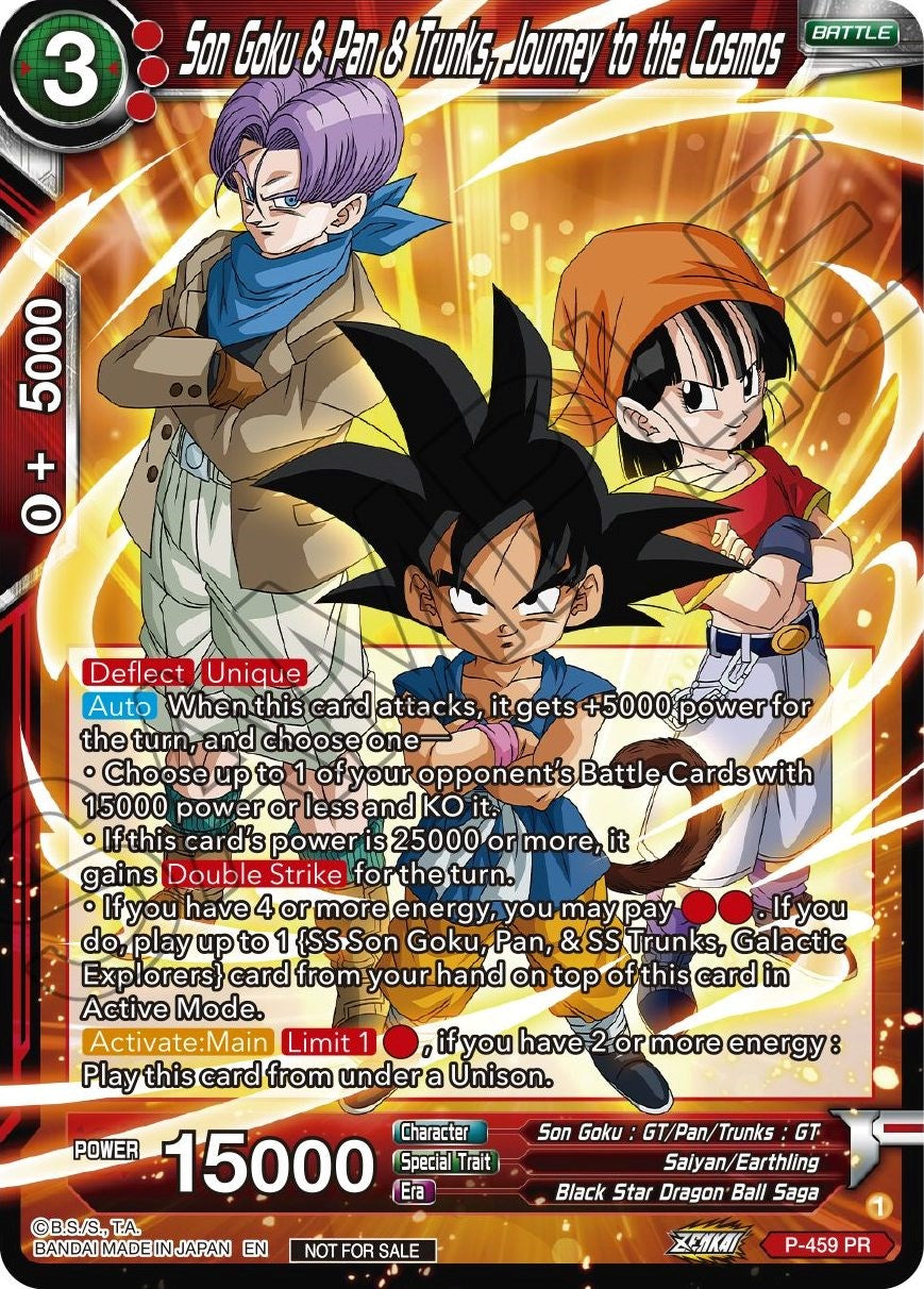 Son Goku & Pan & Trunks, Journey to the Cosmos (Z03 Dash Pack) (P-459) [Promotion Cards] | Shuffle n Cut Hobbies & Games