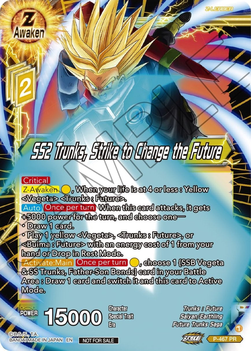 SS2 Trunks, Strike to Change the Future (Z03 Dash Pack) (P-467) [Promotion Cards] | Shuffle n Cut Hobbies & Games