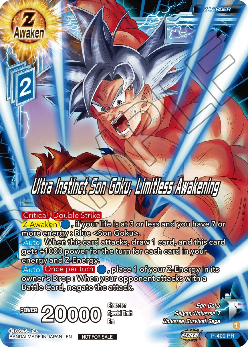 Ultra Instinct Son Goku, Limitless Awakening (P-400) [Promotion Cards] | Shuffle n Cut Hobbies & Games