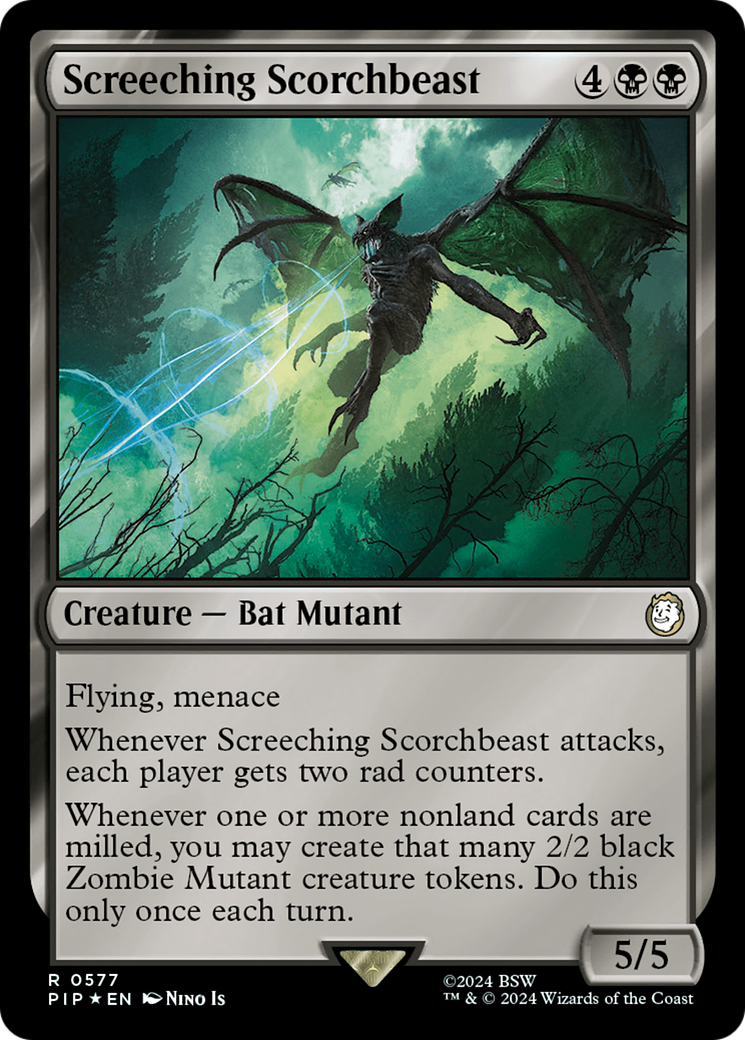 Screeching Scorchbeast (Surge Foil) [Fallout] | Shuffle n Cut Hobbies & Games