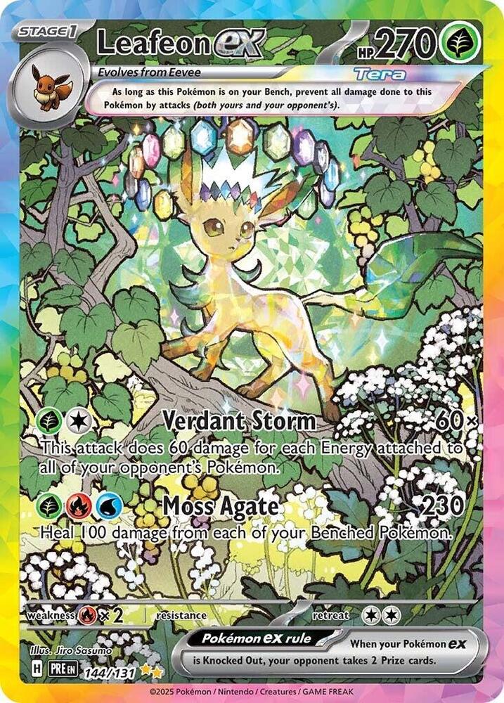 Leafeon ex (144/131) [Scarlet & Violet: Prismatic Evolutions] | Shuffle n Cut Hobbies & Games