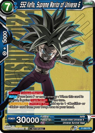 SS2 Kefla, Supreme Warrior of Universe 6 (P-395) [Promotion Cards] | Shuffle n Cut Hobbies & Games