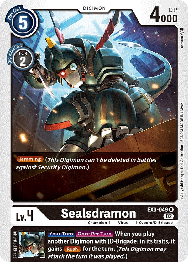 Sealsdramon [EX3-049] [Draconic Roar] | Shuffle n Cut Hobbies & Games