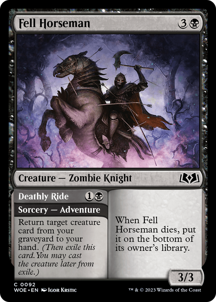 Fell Horseman // Deathly Ride [Wilds of Eldraine] | Shuffle n Cut Hobbies & Games