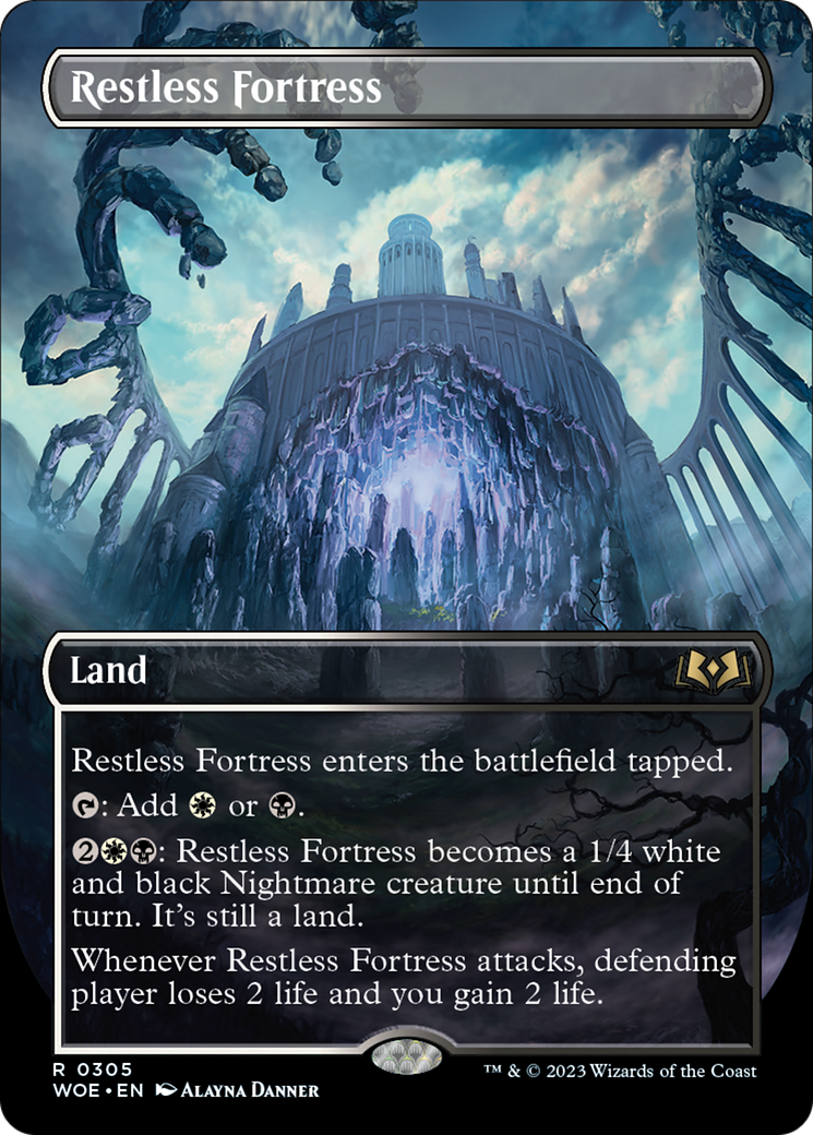 Restless Fortress (Borderless Alternate Art) [Wilds of Eldraine] | Shuffle n Cut Hobbies & Games