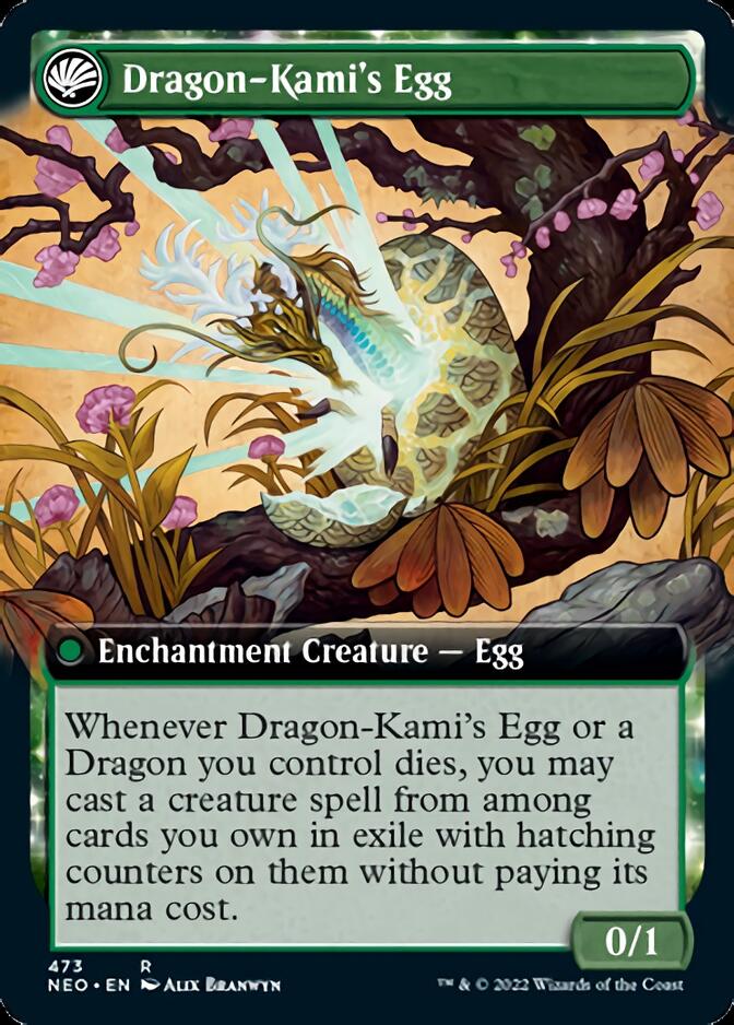 The Dragon-Kami Reborn // Dragon-Kami's Egg (Extended Art) [Kamigawa: Neon Dynasty] | Shuffle n Cut Hobbies & Games