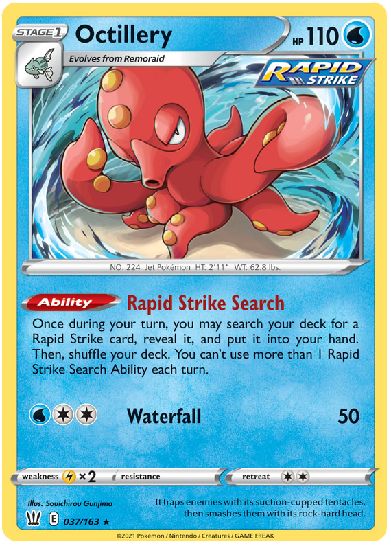 Octillery (037/163) (Theme Deck Exclusive) [Sword & Shield: Battle Styles] | Shuffle n Cut Hobbies & Games