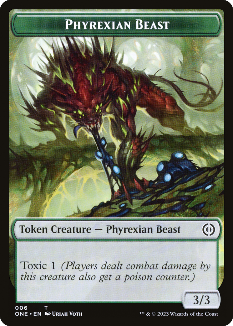 Phyrexian Beast Token [Phyrexia: All Will Be One Tokens] | Shuffle n Cut Hobbies & Games