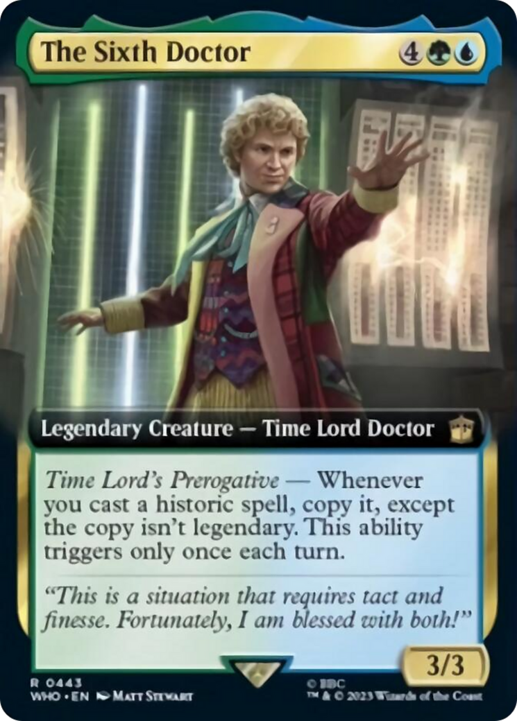 The Sixth Doctor (Extended Art) [Doctor Who] | Shuffle n Cut Hobbies & Games