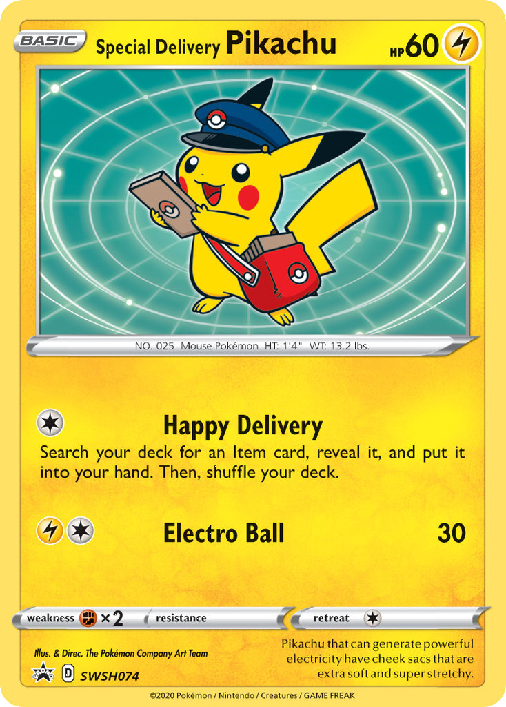 Special Delivery Pikachu (SWSH074) [Sword & Shield: Black Star Promos] | Shuffle n Cut Hobbies & Games