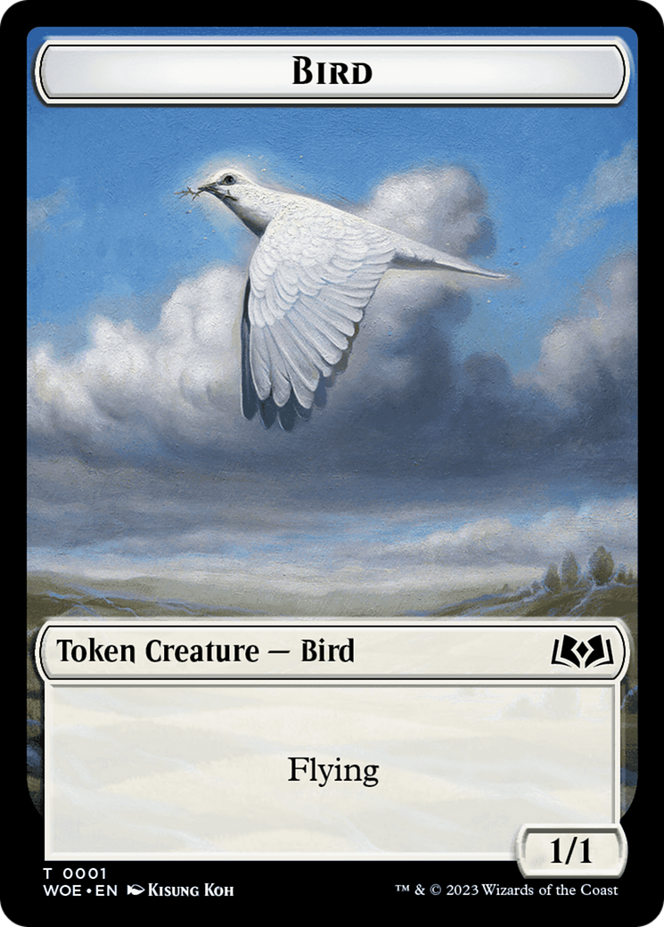 Bird // Food (0012) Double-Sided Token [Wilds of Eldraine Tokens] | Shuffle n Cut Hobbies & Games