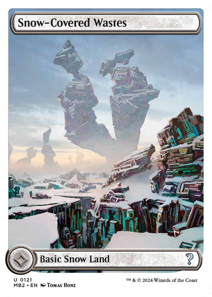 Snow-Covered Wastes (White Border) [Mystery Booster 2] | Shuffle n Cut Hobbies & Games