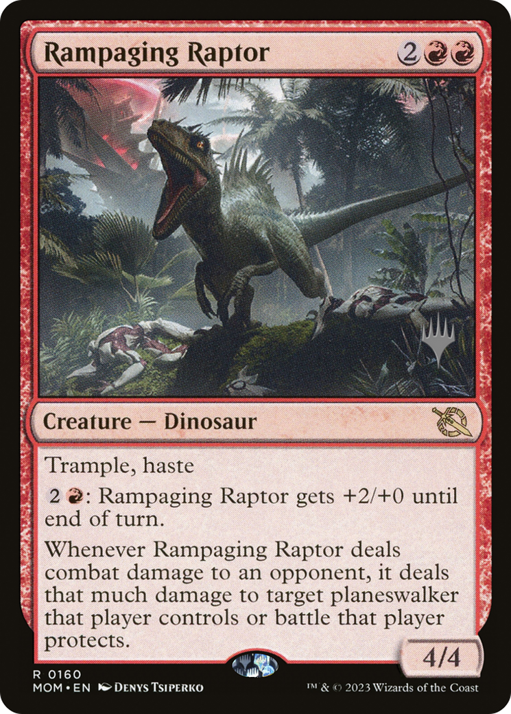 Rampaging Raptor (Promo Pack) [March of the Machine Promos] | Shuffle n Cut Hobbies & Games