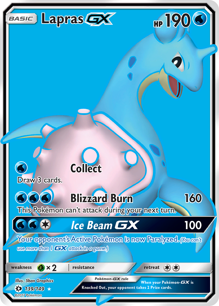 Lapras GX (139/149) [Sun & Moon: Base Set] | Shuffle n Cut Hobbies & Games