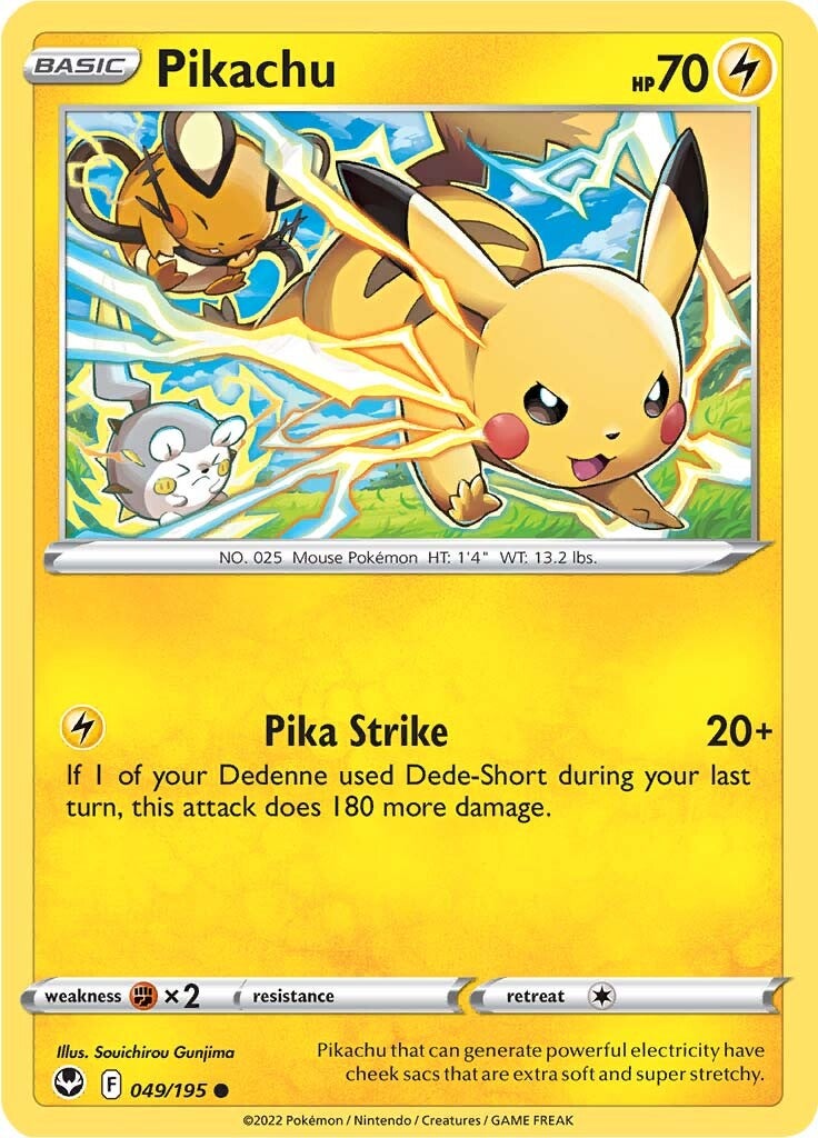 Pikachu (049/195) [Sword & Shield: Silver Tempest] | Shuffle n Cut Hobbies & Games