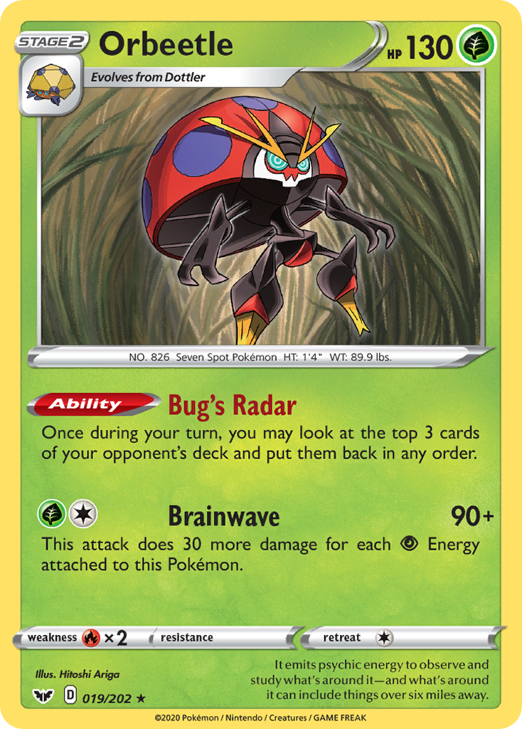 Orbeetle (019/202) [Sword & Shield: Base Set] | Shuffle n Cut Hobbies & Games
