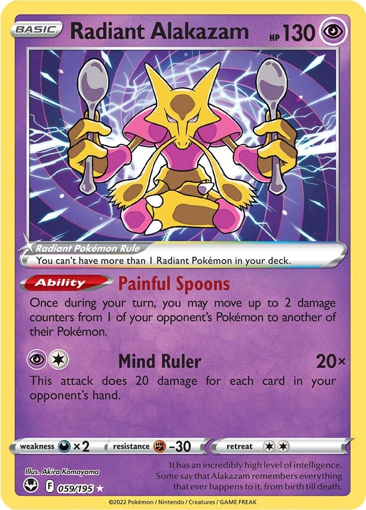 Radiant Alakazam (059/195) [Sword & Shield: Silver Tempest] | Shuffle n Cut Hobbies & Games