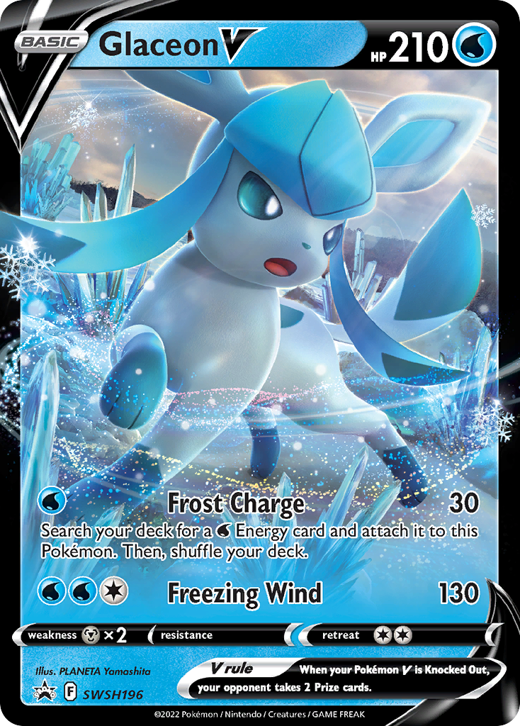 Glaceon V (SWSH196) [Sword & Shield: Black Star Promos] | Shuffle n Cut Hobbies & Games