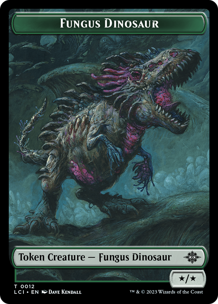 Fungus Dinosaur // Gnome Soldier Double-Sided Token [The Lost Caverns of Ixalan Tokens] | Shuffle n Cut Hobbies & Games