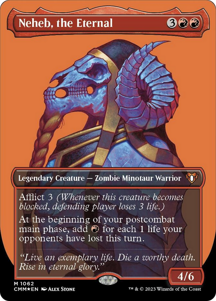 Neheb, the Eternal (Borderless Textured Foil Frame Break) [Commander Masters] | Shuffle n Cut Hobbies & Games