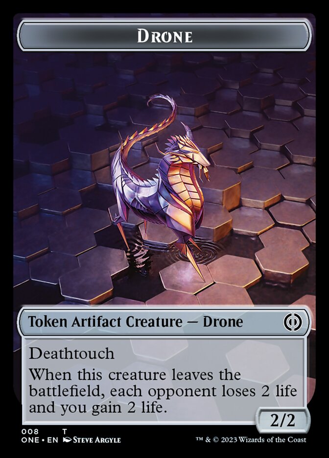 Rebel // Drone Double-Sided Token [Phyrexia: All Will Be One Tokens] | Shuffle n Cut Hobbies & Games