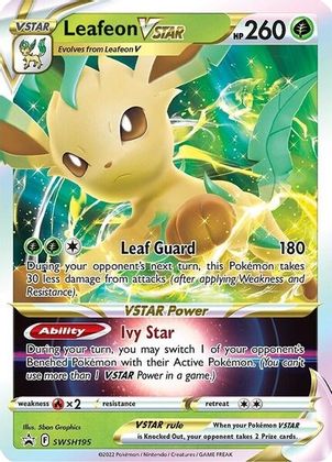 Leafeon VSTAR (SWSH195) (Jumbo Card) [Sword & Shield: Black Star Promos] | Shuffle n Cut Hobbies & Games