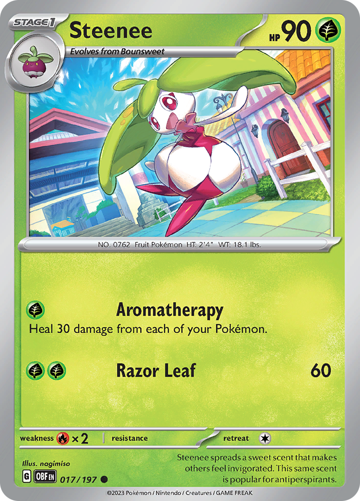 Steenee (017/197) [Scarlet & Violet: Obsidian Flames] | Shuffle n Cut Hobbies & Games