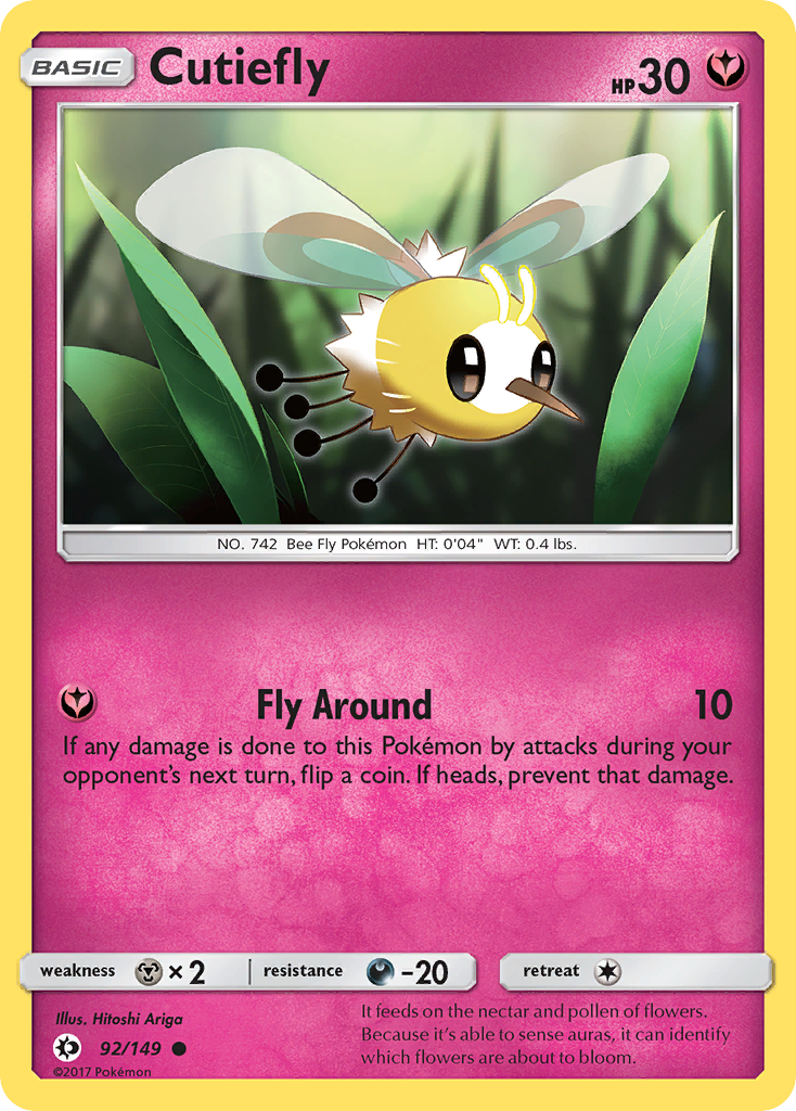 Cutiefly (92/149) [Sun & Moon: Base Set] | Shuffle n Cut Hobbies & Games