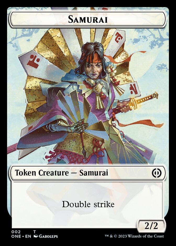 Rebel // Samurai Double-Sided Token [Phyrexia: All Will Be One Tokens] | Shuffle n Cut Hobbies & Games