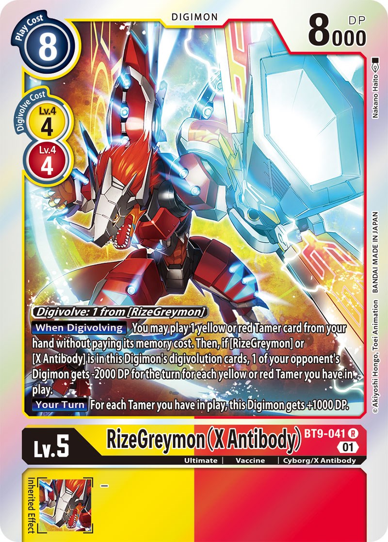 RizeGreymon (X Antibody) [BT9-041] [X Record] | Shuffle n Cut Hobbies & Games