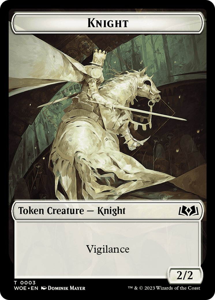 Knight Token [Wilds of Eldraine Tokens] | Shuffle n Cut Hobbies & Games