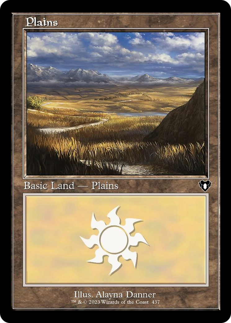 Plains (437) (Retro) [Commander Masters] | Shuffle n Cut Hobbies & Games