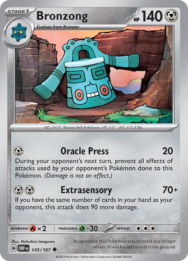 Bronzong (145/197) [Scarlet & Violet: Obsidian Flames] | Shuffle n Cut Hobbies & Games