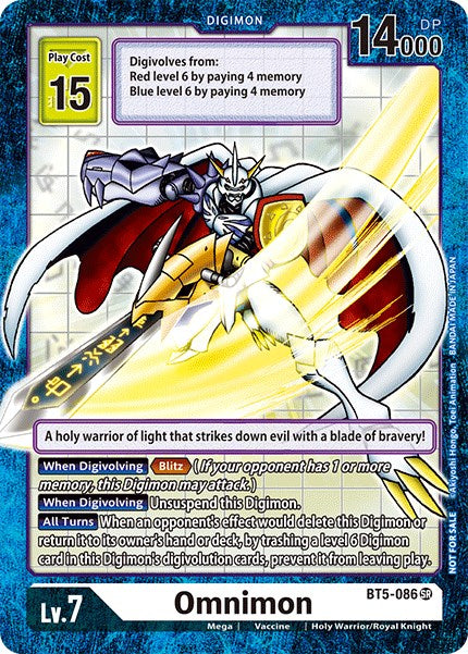 Omnimon [BT5-086] (Across Time Box Promo) [Battle of Omni Promos] | Shuffle n Cut Hobbies & Games