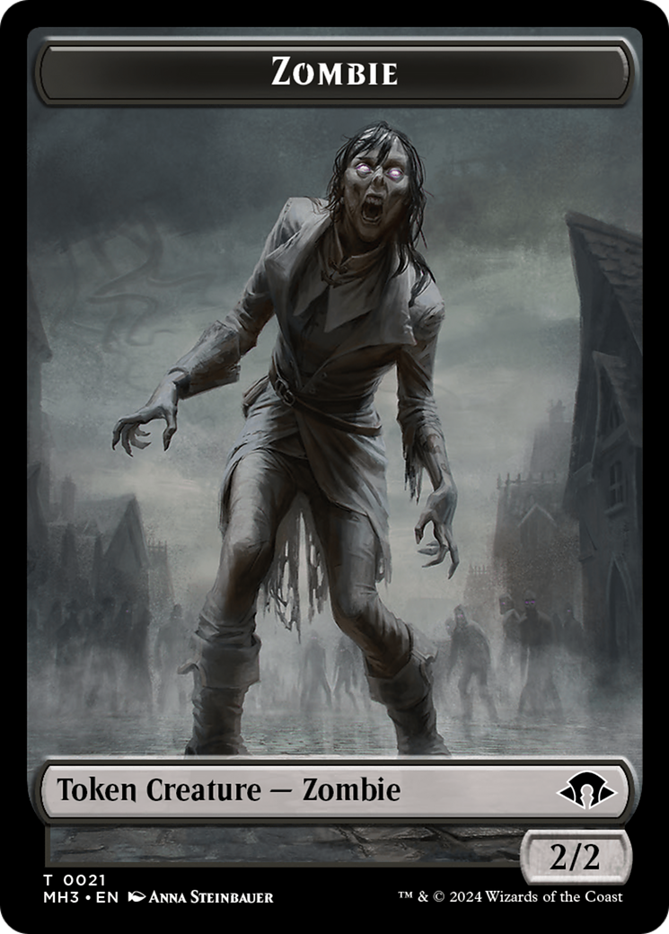 Plant (Ripple Foil) // Zombie Double-Sided Token [Modern Horizons 3 Tokens] | Shuffle n Cut Hobbies & Games