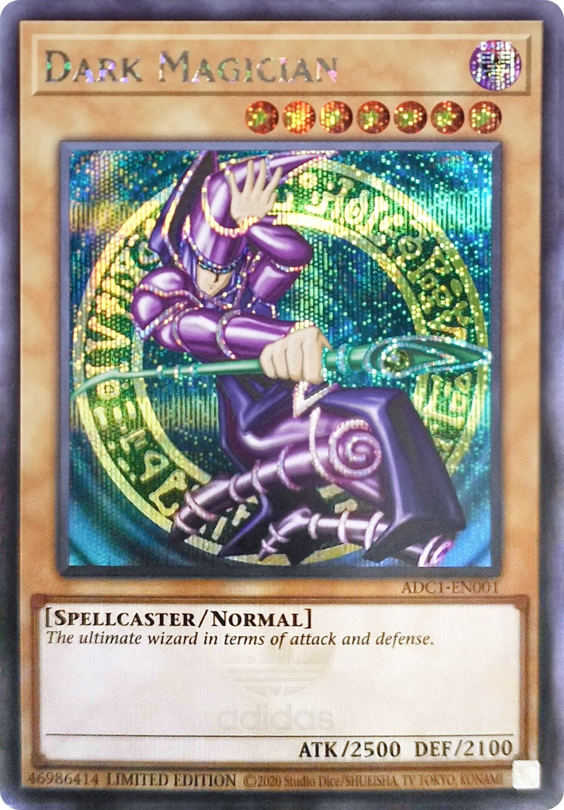 Dark Magician (Adidas Exclusive) [ADC1-EN001] Prismatic Secret Rare | Shuffle n Cut Hobbies & Games