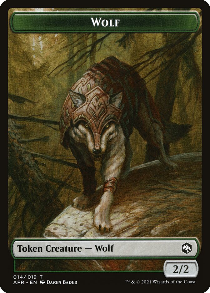 Wolf // Zombie Double-Sided Token [Dungeons & Dragons: Adventures in the Forgotten Realms Tokens] | Shuffle n Cut Hobbies & Games