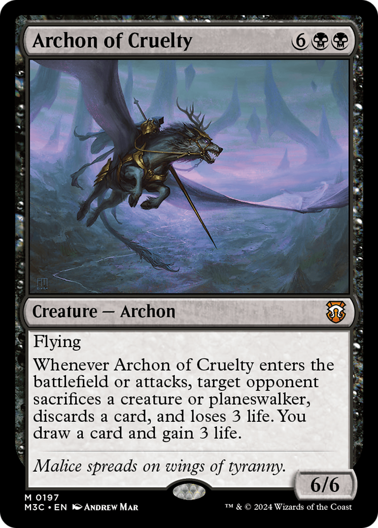 Archon of Cruelty (Ripple Foil) [Modern Horizons 3 Commander] | Shuffle n Cut Hobbies & Games