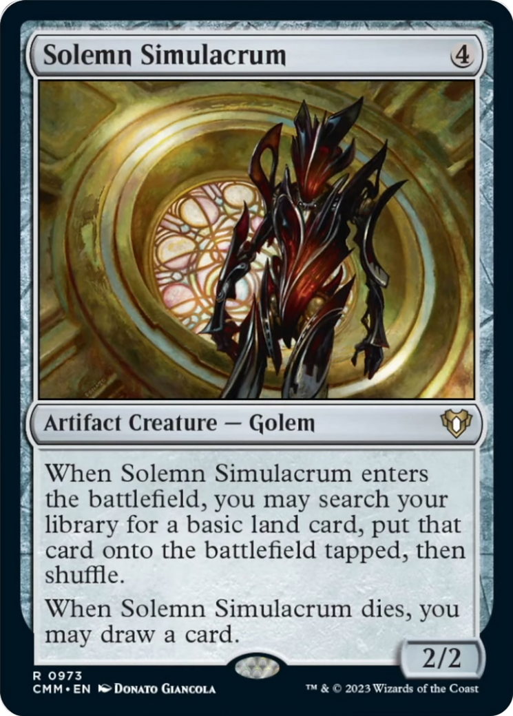 Solemn Simulacrum [Commander Masters] | Shuffle n Cut Hobbies & Games