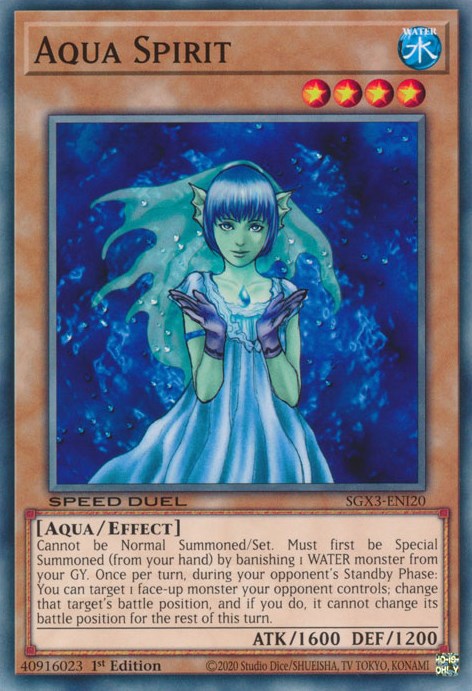 Aqua Spirit [SGX3-ENI20] Common | Shuffle n Cut Hobbies & Games