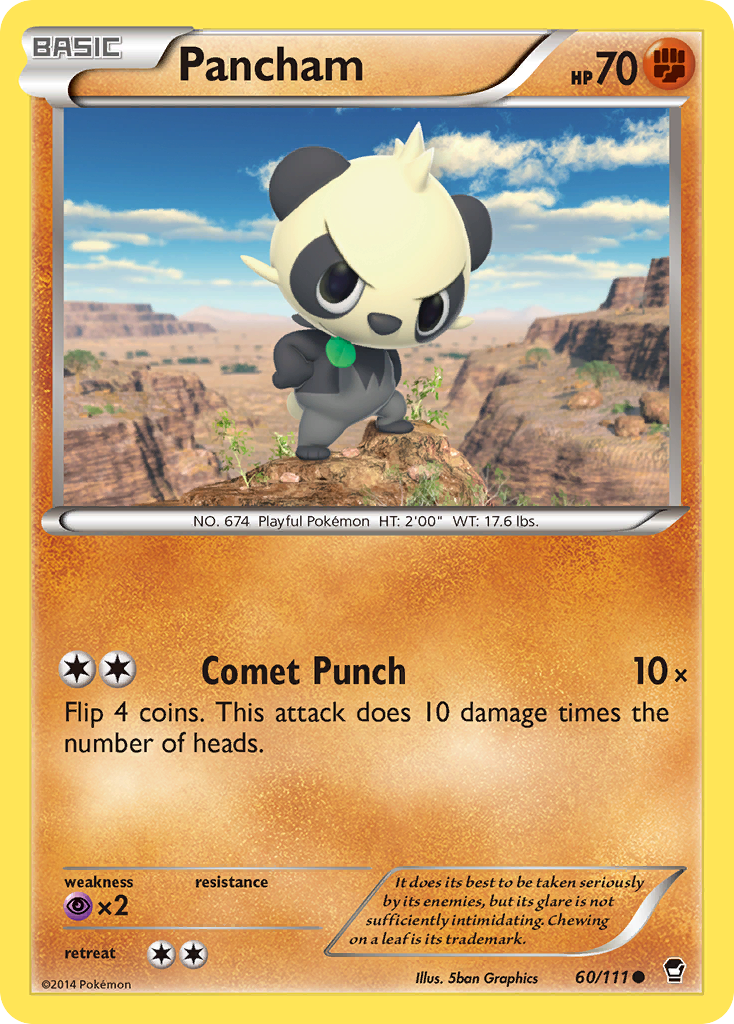 Pancham (60/111) [XY: Furious Fists] | Shuffle n Cut Hobbies & Games