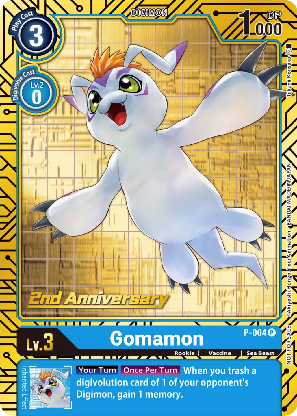 Gomamon [P-004] (2nd Anniversary Card Set) [Promotional Cards] | Shuffle n Cut Hobbies & Games