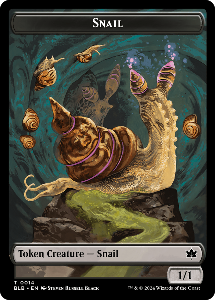 Snail // Thundertrap Trainer Double-Sided Token [Bloomburrow Tokens] | Shuffle n Cut Hobbies & Games