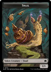 Snail // Thundertrap Trainer Double-Sided Token [Bloomburrow Tokens] | Shuffle n Cut Hobbies & Games