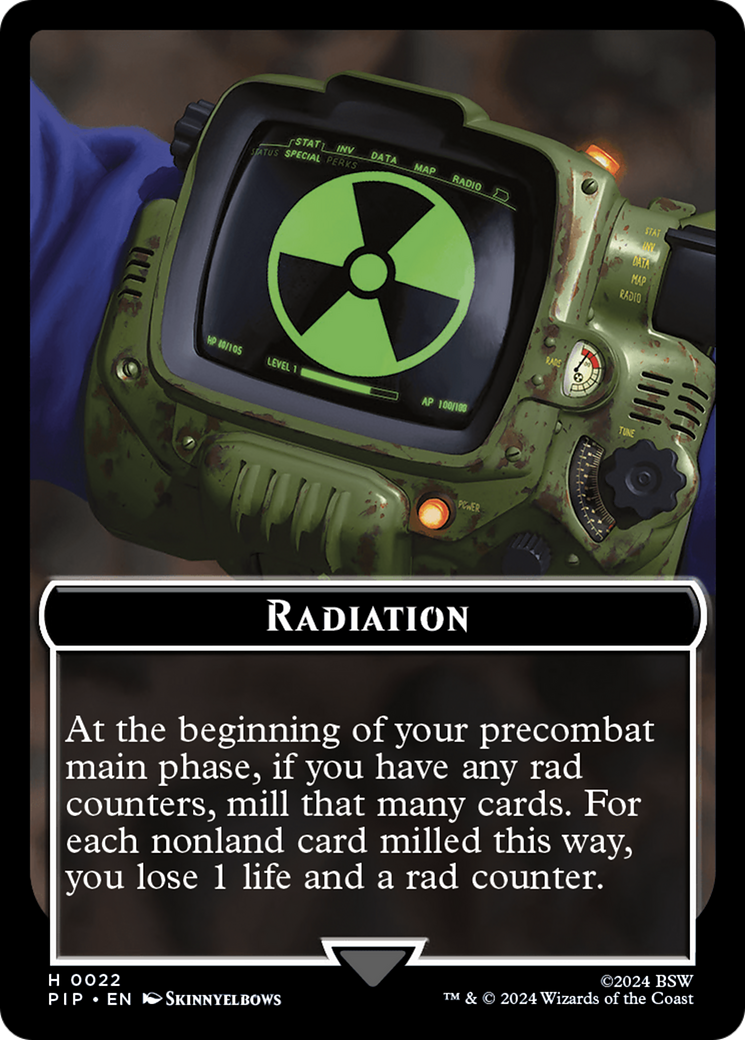 Radiation // Human Soldier Double-Sided Token [Fallout Tokens] | Shuffle n Cut Hobbies & Games