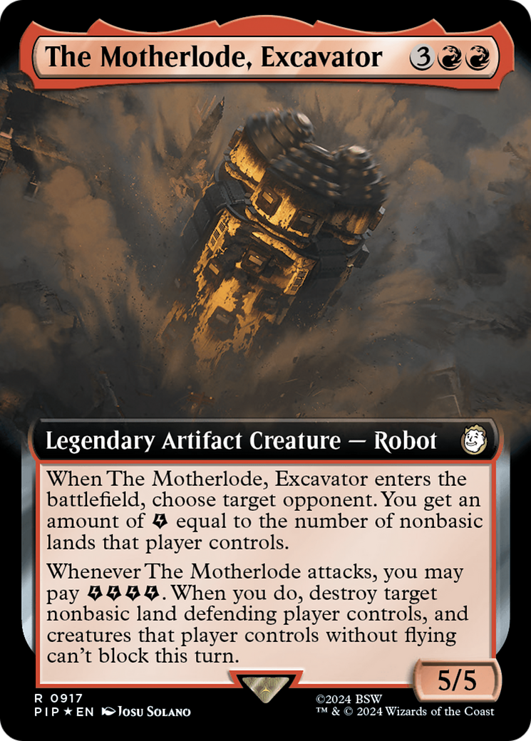 The Motherlode, Excavator (Extended Art) (Surge Foil) [Fallout] | Shuffle n Cut Hobbies & Games