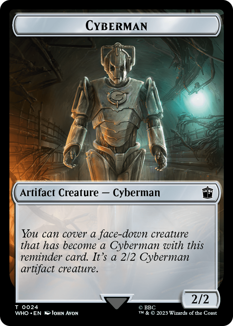 Soldier // Cyberman Double-Sided Token [Doctor Who Tokens] | Shuffle n Cut Hobbies & Games