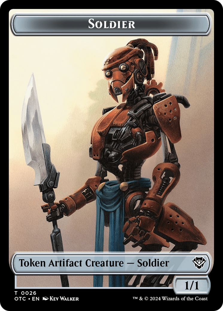 Elemental (0014) // Soldier (0026) Double-Sided Token [Outlaws of Thunder Junction Commander Tokens] | Shuffle n Cut Hobbies & Games