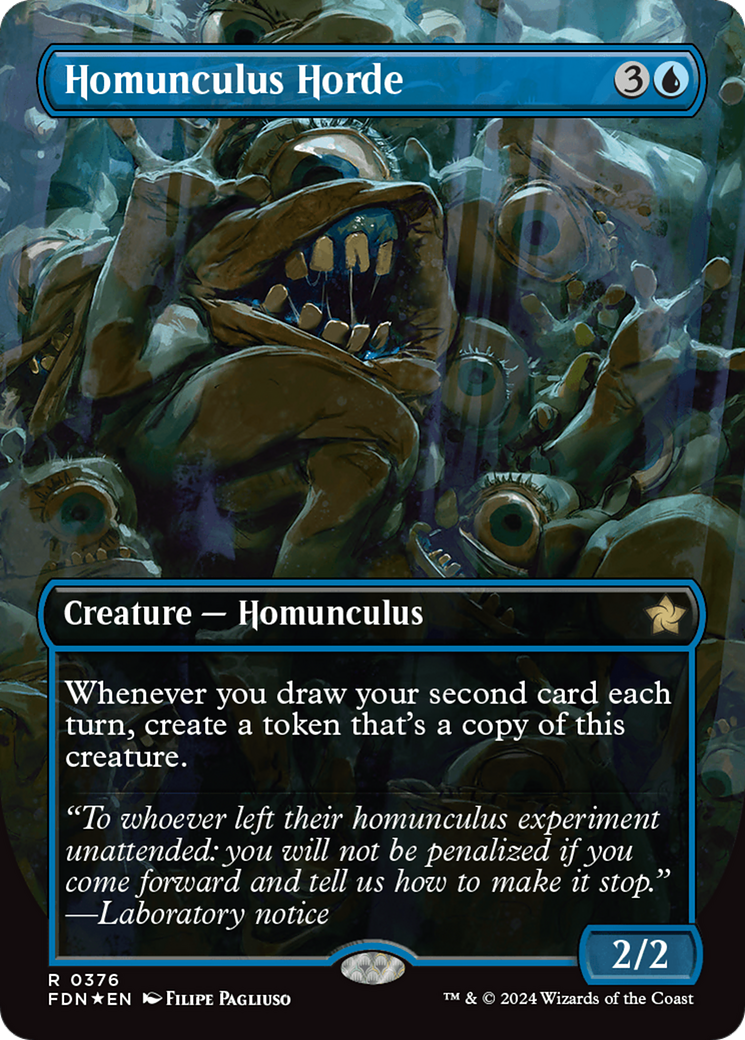 Homunculus Horde (Borderless) (Mana Foil) [Foundations] | Shuffle n Cut Hobbies & Games